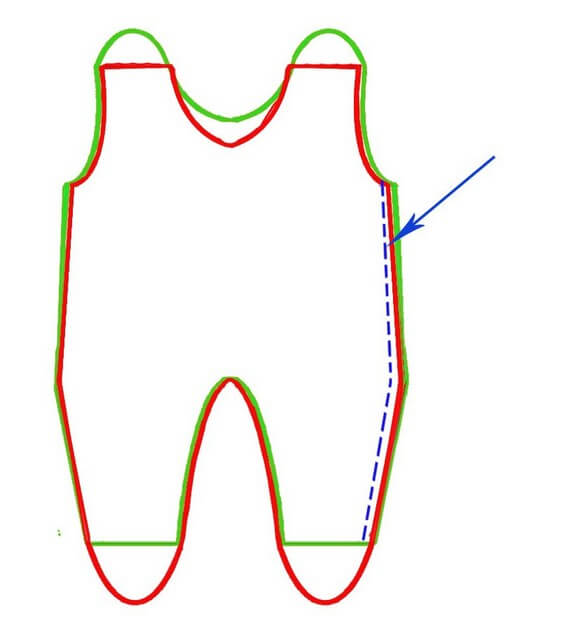 выкройка ползунков для новорожденного  