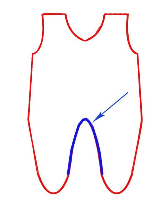 выкройка ползунков для новорожденного